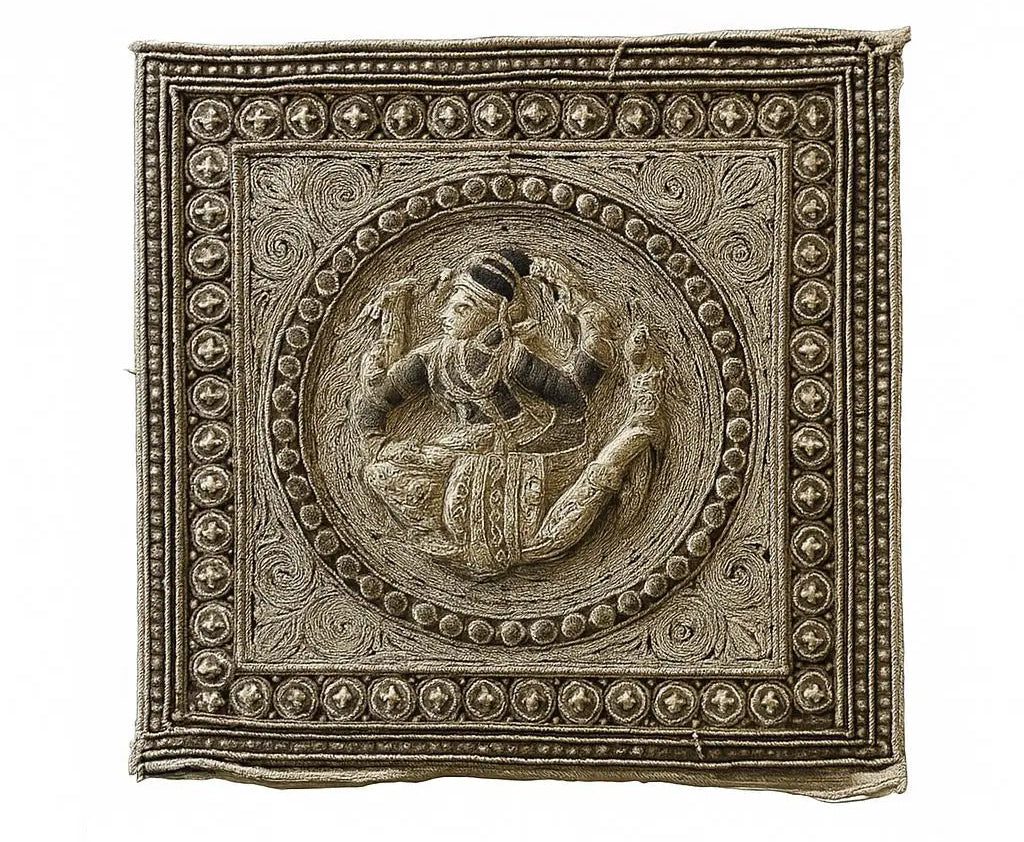 Framed Portrait Illustration Delicate portrait illustration featuring two figures Approx. 14" x 18"